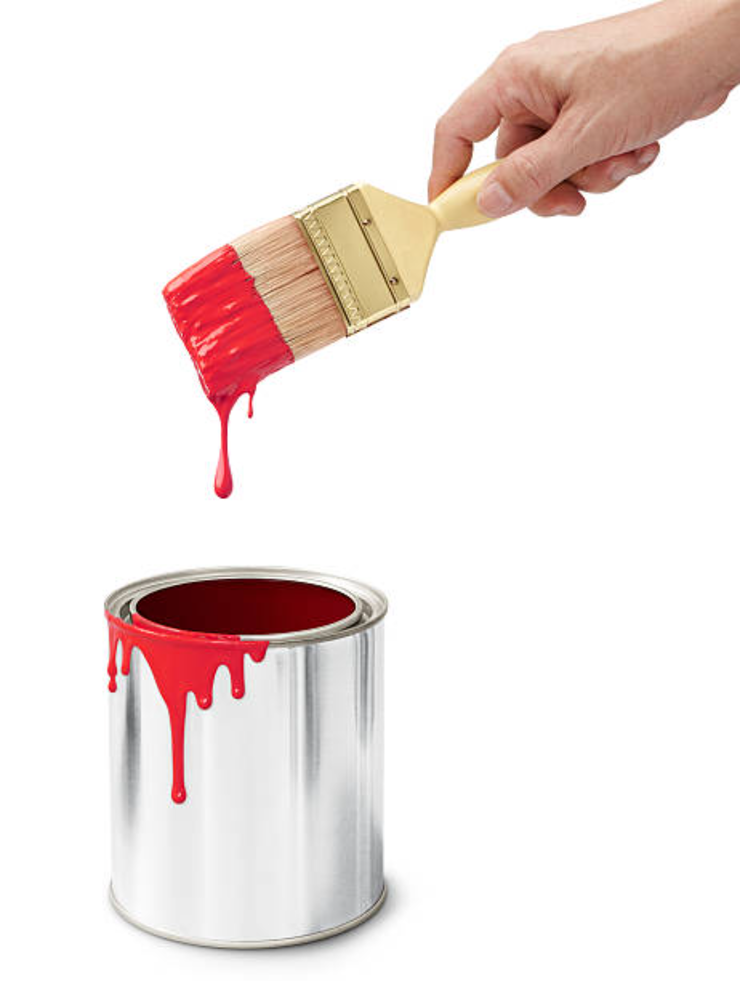 tap brush before painting furniture