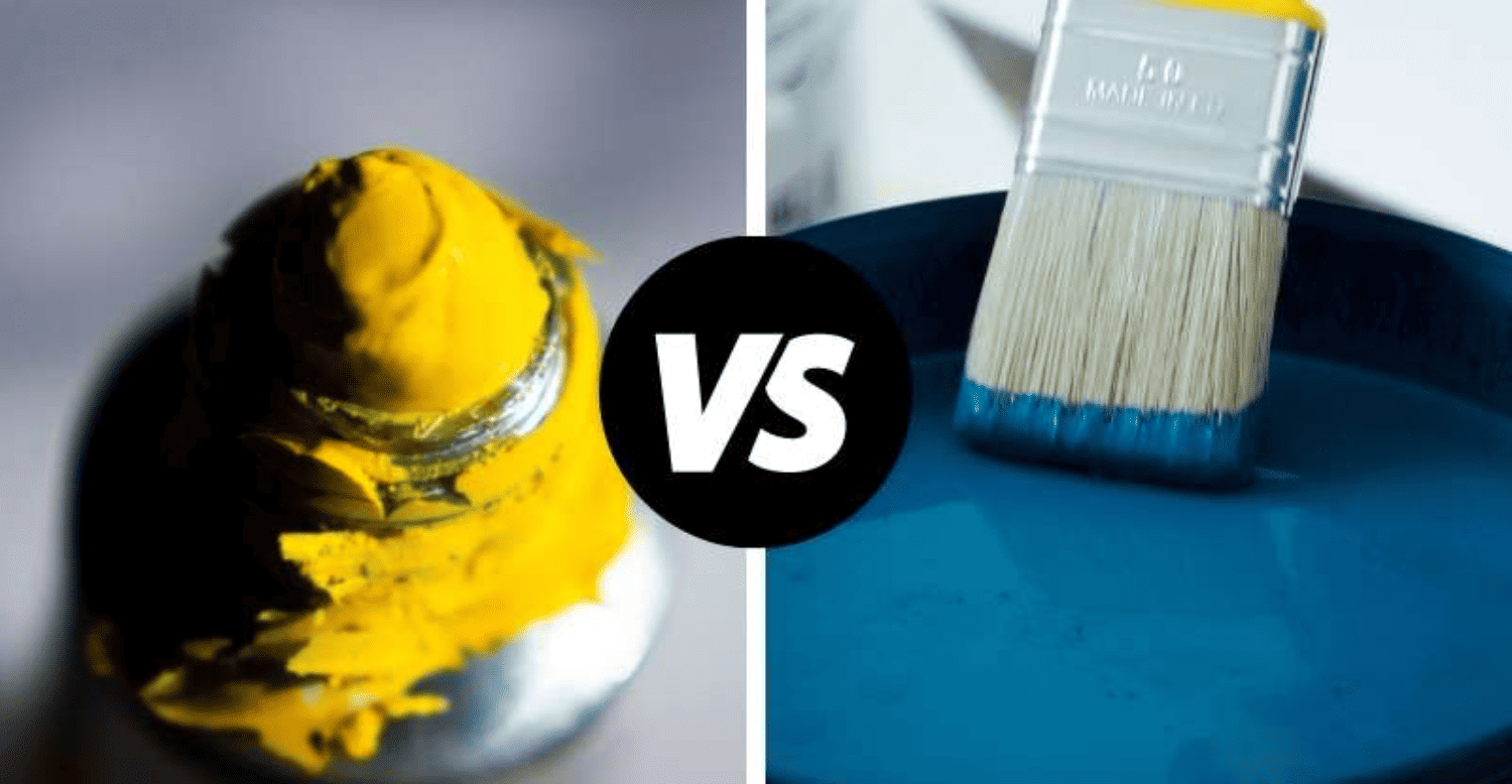 natural difference between latex and acrylic paint